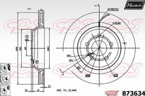 Maxtech 873634.6980 - Kočioni disk www.molydon.hr