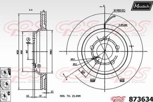 Maxtech 873634.6880 - Kočioni disk www.molydon.hr