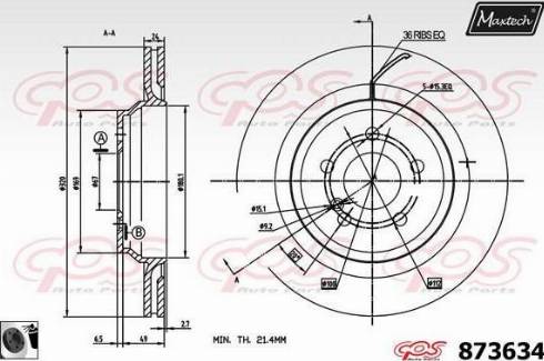 Maxtech 873634.0060 - Kočioni disk www.molydon.hr