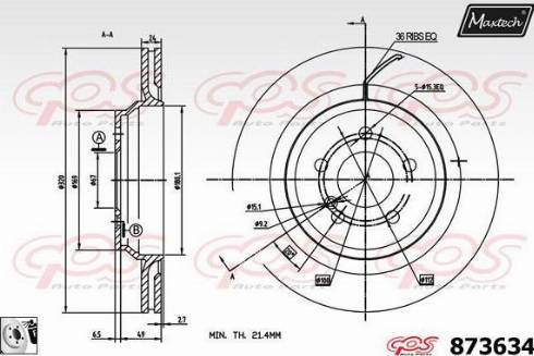 Maxtech 873634.0080 - Kočioni disk www.molydon.hr