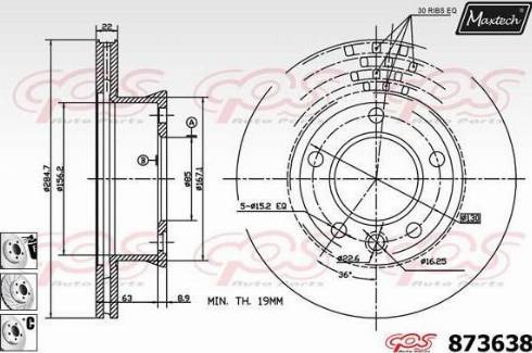 Maxtech 873638.6880 - Kočioni disk www.molydon.hr