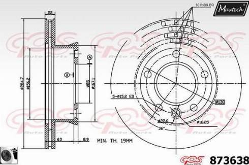 Maxtech 873638.0060 - Kočioni disk www.molydon.hr