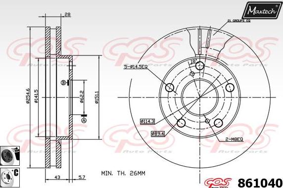 Maxtech 873638 - Kočioni disk www.molydon.hr