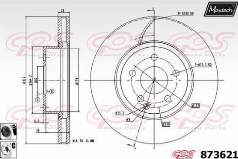 Maxtech 873621.6060 - Kočioni disk www.molydon.hr