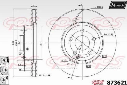 Maxtech 873621.6880 - Kočioni disk www.molydon.hr