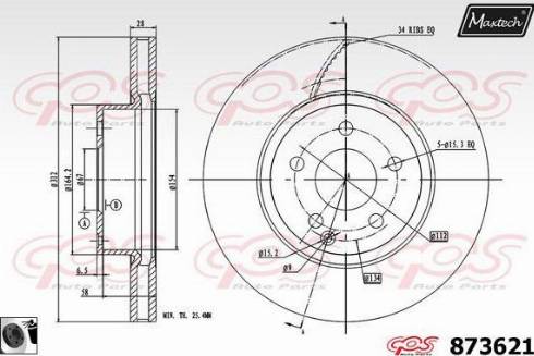 Maxtech 873621.0060 - Kočioni disk www.molydon.hr