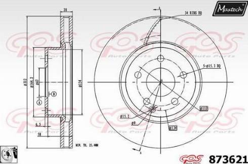 Maxtech 873621.0080 - Kočioni disk www.molydon.hr