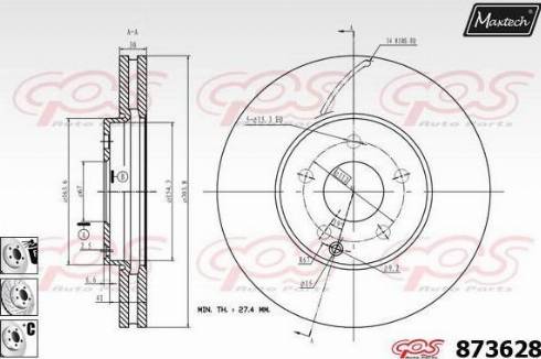 Maxtech 873628.6980 - Kočioni disk www.molydon.hr