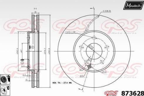 Maxtech 873628.6060 - Kočioni disk www.molydon.hr