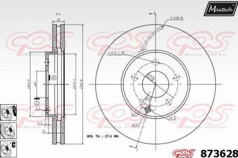 Maxtech 873628.6880 - Kočioni disk www.molydon.hr