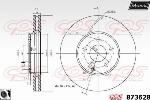 Maxtech 873628.0060 - Kočioni disk www.molydon.hr