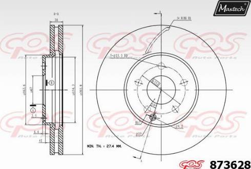 Maxtech 873628.0000 - Kočioni disk www.molydon.hr