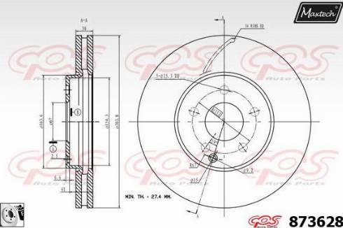 Maxtech 873628.0080 - Kočioni disk www.molydon.hr