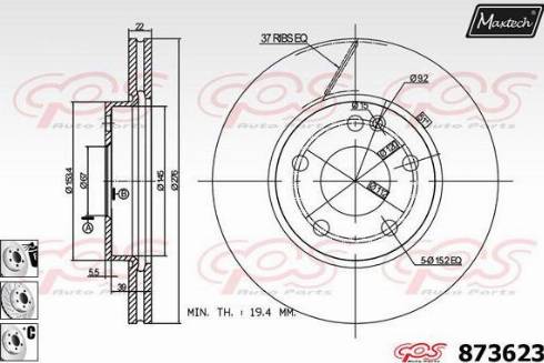 Maxtech 873623.6980 - Kočioni disk www.molydon.hr