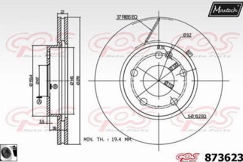 Maxtech 873623.0060 - Kočioni disk www.molydon.hr