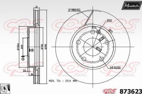 Maxtech 873623.0080 - Kočioni disk www.molydon.hr