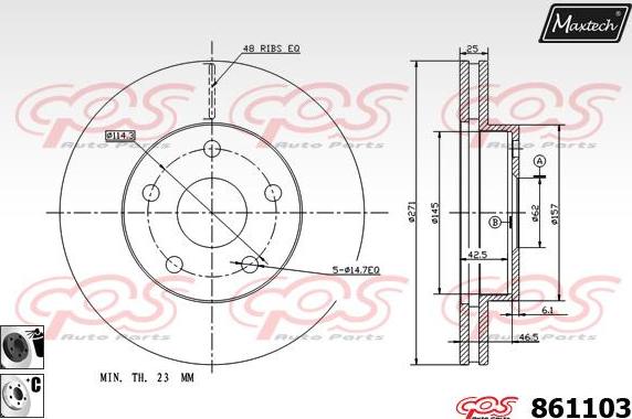 Maxtech 873623 - Kočioni disk www.molydon.hr