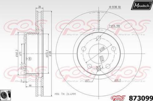 Maxtech 873099.0060 - Kočioni disk www.molydon.hr