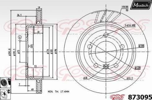 Maxtech 873095.6060 - Kočioni disk www.molydon.hr