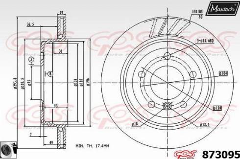 Maxtech 873095.0060 - Kočioni disk www.molydon.hr