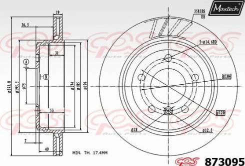 Maxtech 873095.0000 - Kočioni disk www.molydon.hr