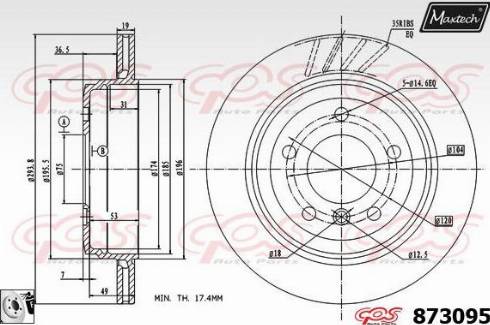 Maxtech 873095.0080 - Kočioni disk www.molydon.hr