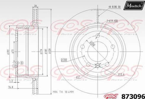 Maxtech 873096.0000 - Kočioni disk www.molydon.hr