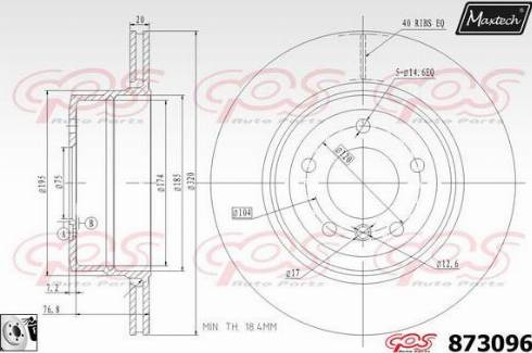 Maxtech 873096.0080 - Kočioni disk www.molydon.hr