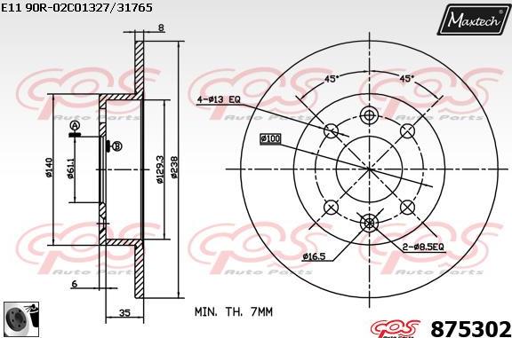 Maxtech 873096 - Kočioni disk www.molydon.hr