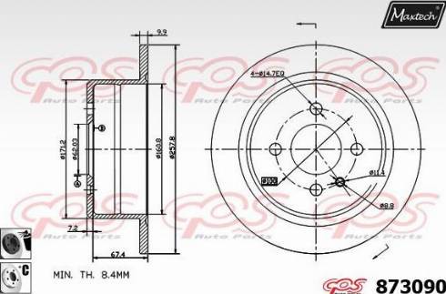 Maxtech 873090.6060 - Kočioni disk www.molydon.hr