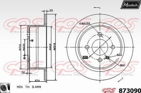 Maxtech 873090.0060 - Kočioni disk www.molydon.hr