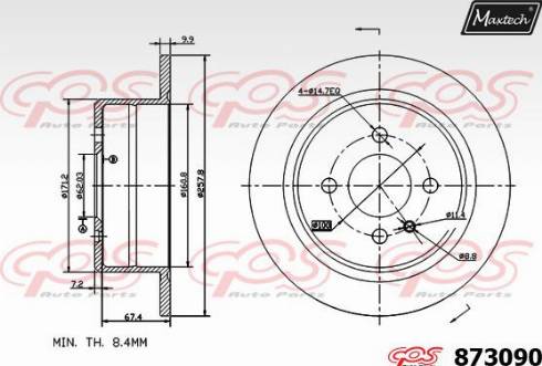 Maxtech 873090.0000 - Kočioni disk www.molydon.hr