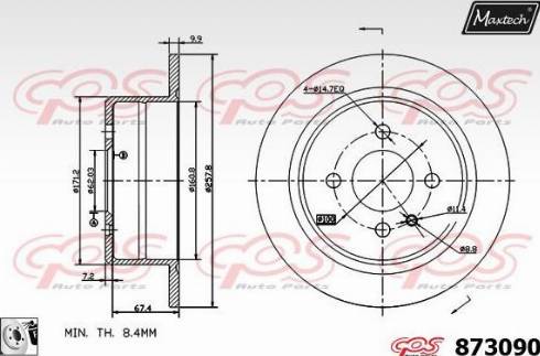 Maxtech 873090.0080 - Kočioni disk www.molydon.hr