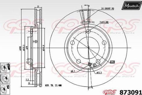 Maxtech 873091.6980 - Kočioni disk www.molydon.hr