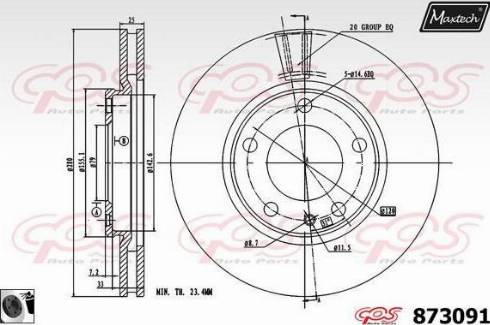 Maxtech 873091.0060 - Kočioni disk www.molydon.hr