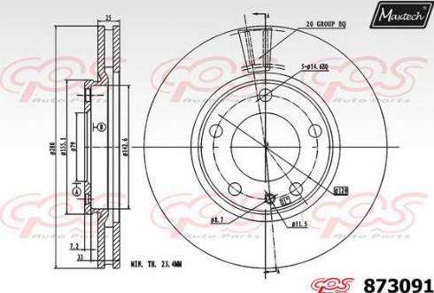 Maxtech 873091.0000 - Kočioni disk www.molydon.hr