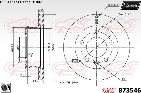 Maxtech 873091 - Kočioni disk www.molydon.hr