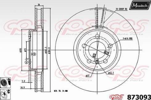 Maxtech 873093.6060 - Kočioni disk www.molydon.hr