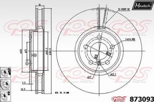 Maxtech 873093.6880 - Kočioni disk www.molydon.hr