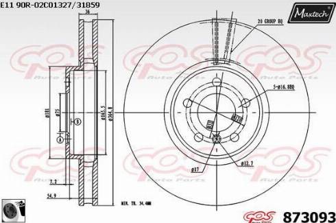 Maxtech 873093.0060 - Kočioni disk www.molydon.hr