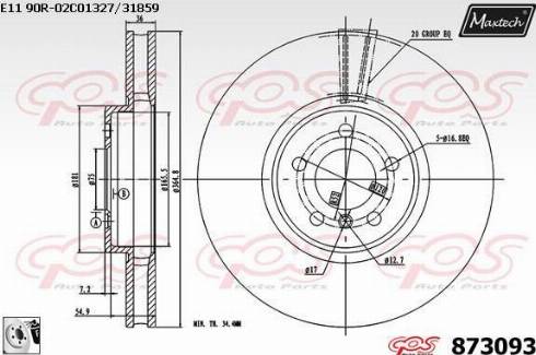 Maxtech 873093.0080 - Kočioni disk www.molydon.hr