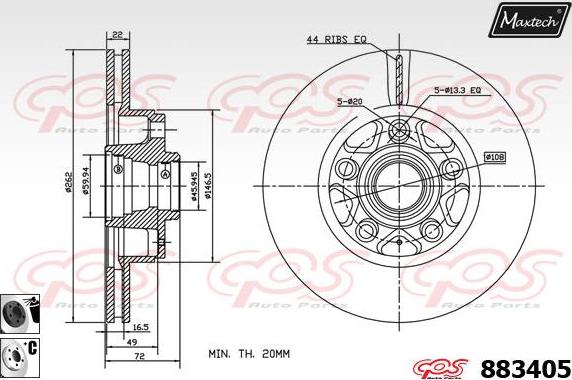 Maxtech 873093 - Kočioni disk www.molydon.hr