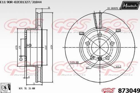 Maxtech 873049.0080 - Kočioni disk www.molydon.hr