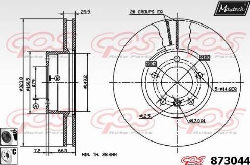 Maxtech 873044.6060 - Kočioni disk www.molydon.hr