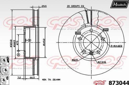 Maxtech 873044.6880 - Kočioni disk www.molydon.hr