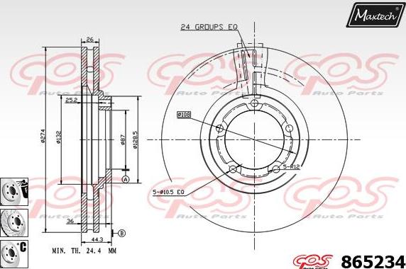 Maxtech 873045 - Kočioni disk www.molydon.hr