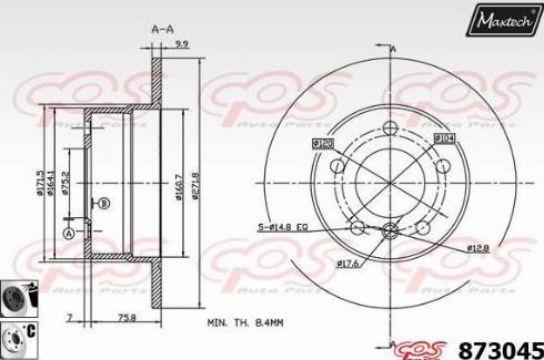 Maxtech 873045.6060 - Kočioni disk www.molydon.hr