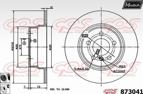 Maxtech 873041.6060 - Kočioni disk www.molydon.hr