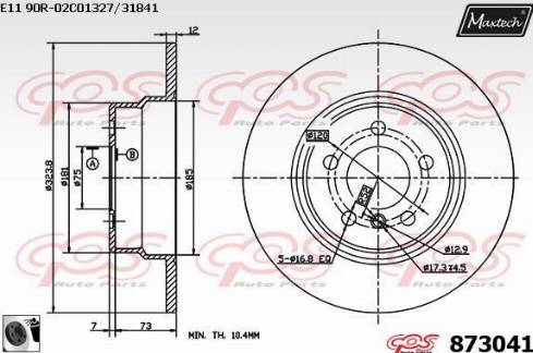 Maxtech 873041.0060 - Kočioni disk www.molydon.hr