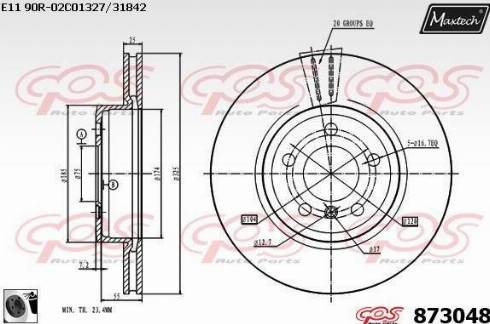 Maxtech 873048.0060 - Kočioni disk www.molydon.hr